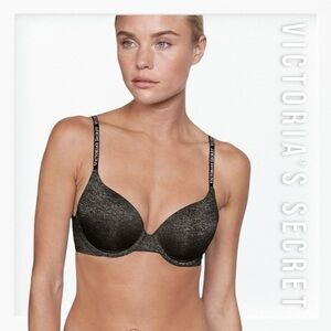 Victorias Secret Grey Spacedye Uplift Semi Demi Bra sz 34D